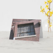 ロウアータウン駅の窓と排水管　回復祝い カード (黄色い花)