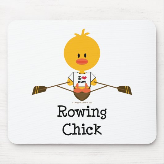 ロウイングのひよこのマウスパッド マウスパッド (正面)