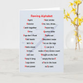 ロウイングのアルファベットのおもしろいAからZ カード (黄色い花)