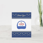 ロウイングのコーチのスポーツは感謝していしています サンキューカード (正面)