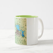 ロウコーリブアイルランドヴィンテージの地図。 ツートーンマグカップ (正面右)