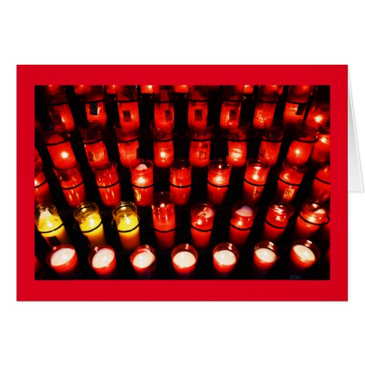 ロウソクが世界のアートカードを照らす (正面横)