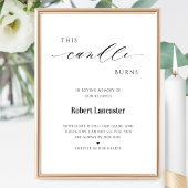 ロウソクが燃える葬式の看板 ポスター