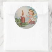 ロウソクで温めるヴィンテージクリスマスエンジェル ラウンドシール (バッグ)