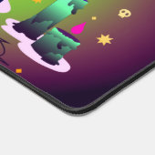 ロウソクとカモメのハロウィーン黒猫 デスクマット (コーナー)