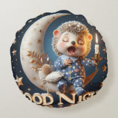 ロウソクとハリネズミNatasha Usコレクション ラウンドクッション (裏面)