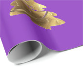 ロウソクのある黄金のメリークリスマスツリーエレガント ラッピングペーパー (ロールコーナー)