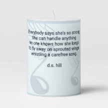 ロウソクの上の「彼女はとても強い」詩