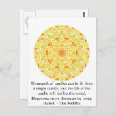 ロウソクの何千人もの火が独身の..... ポストカード (正面/裏面)