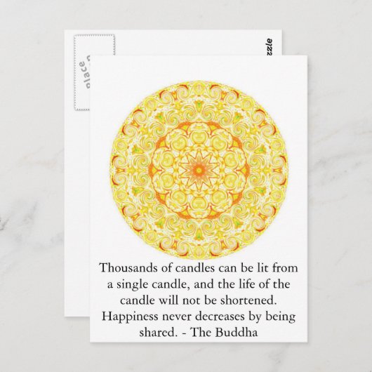 ロウソクの何千人もの火が独身の..... ポストカード (正面/裏面)