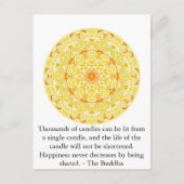 ロウソクの何千人もの火が独身の..... ポストカード (正面)