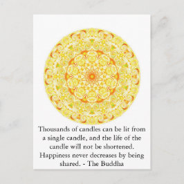 ロウソクの何千人もの火が独身の..... ポストカード