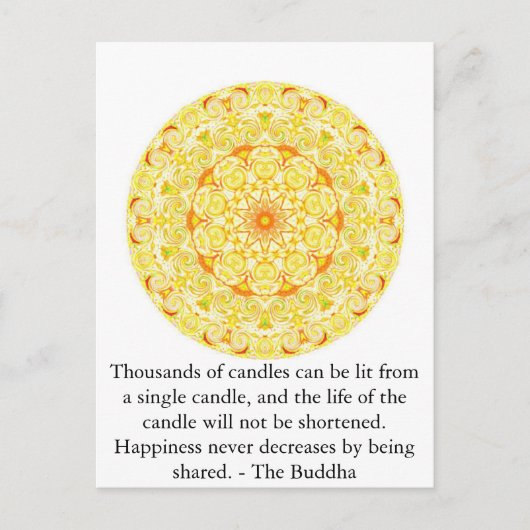 ロウソクの何千人もの火が独身の..... ポストカード (正面)