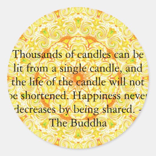 ロウソクの何千人もの火が独身の..... ラウンドシール (正面)