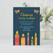 ロウソクの明かりでのクリスマスソング ロウソクの芸術 招待状 (スタンド正面)