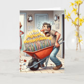 ロウソクの難点 カード (黄色い花)