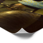 ロウソクを持った若い女性 ポスター (角)