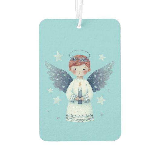 ロウソクを持っている天使 カーエアーフレッシュナー (裏面)