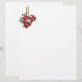 ロウソクブーケ付きポインセチア レターヘッド (正面/裏面)