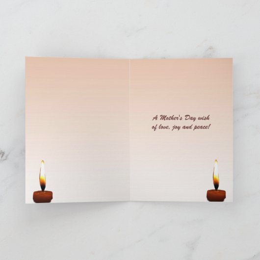 ロウソク炎の母の日 カード (内部)