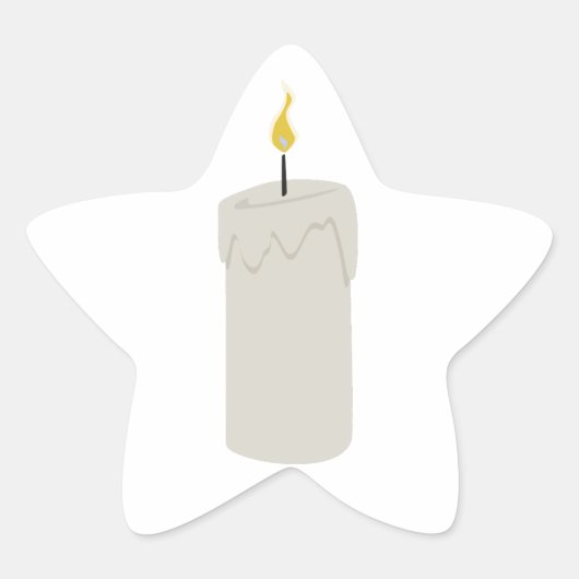 ロウソク炎 星シール (正面)