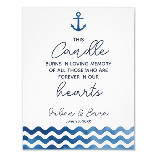 ロウソク結婚は燃え立つ結婚しるし フォトプリント (正面)