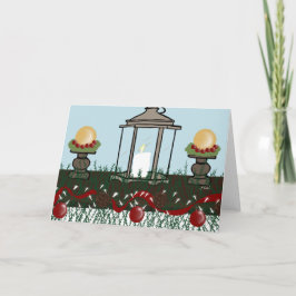 ロウソク、ピネコーン、オーナメント カード