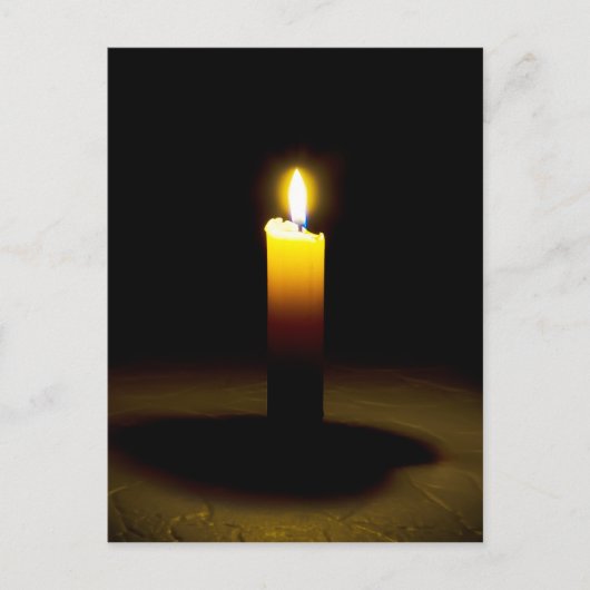 ロウソク、炎。 ポストカード (正面)