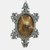 ロウライダーの低いライダーワイヤーはクリスマスのオーナメントを動かします スノーフレークピューターオーナメント (左)