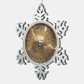 ロウライダーの低いライダーワイヤーはクリスマスのオーナメントを動かします スノーフレークピューターオーナメント (右)