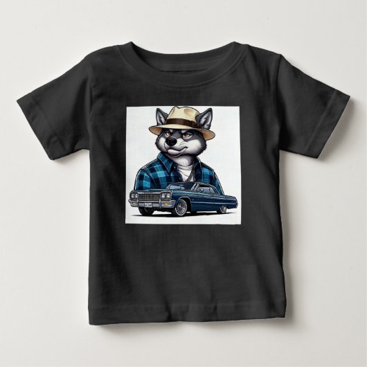 ロウライダーウルフ ベビーTシャツ (正面)