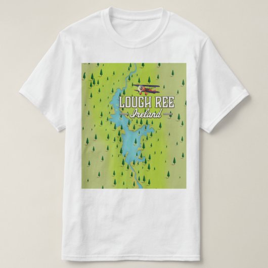 ロウリー・アイルランドのヴィンテージの地図。 Tシャツ (デザイン正面)