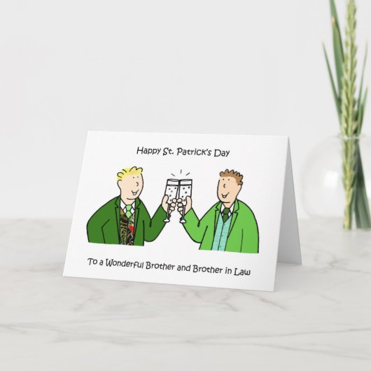 『ロウ·ブラザー·アンド·ブラザー·ハッピー·セント·パトリックズ·デー』 カード (正面)
