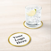 ロエレガントゴのフェイク金ゴールド ラウンドペーパーコースター (インサイチュ)