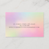 ロエレガントゴグラデーションをホログラフィックに追加 名刺 (裏面)