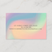 ロエレガントゴグラデーションをホログラフィックに追加 名刺 (裏面)