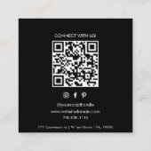 ロエレガントゴフォーマルQRコード スクエア名刺 (裏面)