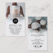 ロエレガントゴ2写真サービスとソーシャルメディア 名刺 (正面/裏面)