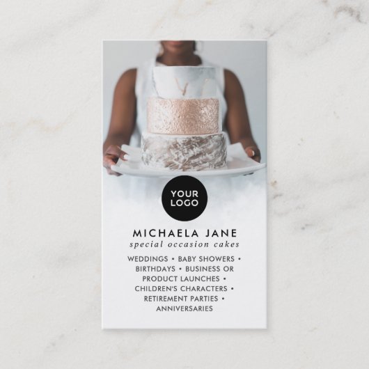 ロエレガントゴ2写真サービスとソーシャルメディア 名刺 (正面)