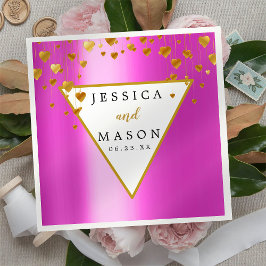 ロエレガントスモダン結婚カクテルナプキン スタンダードカクテルナプキン