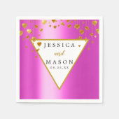 ロエレガントスモダン結婚カクテルナプキン スタンダードカクテルナプキン (正面)