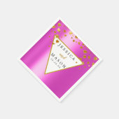 ロエレガントスモダン結婚カクテルナプキン スタンダードカクテルナプキン (角)