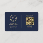 ロエレガントモダンゴDark Navyプロフェッショナル 名刺 (裏面)