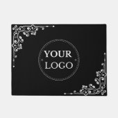 ロエレガントモダン企業のグの黒ドアマット ドアマット (正面)