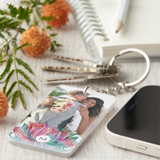 ロエレガントータスフラワーカスタム キーホルダー (正面右)