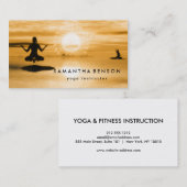 ロエレガントータスフラワーロゴヨガ 名刺 (正面/裏面)