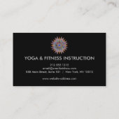 ロエレガントータスフラワーロゴヨガ 名刺 (裏面)