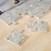 ロエロスの北の山のトナカイの群れ ジグソーパズル (側面)