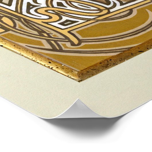 ロオートムーンシーズンアールヌーボーアルフォンスミュシャ ポスター (角)