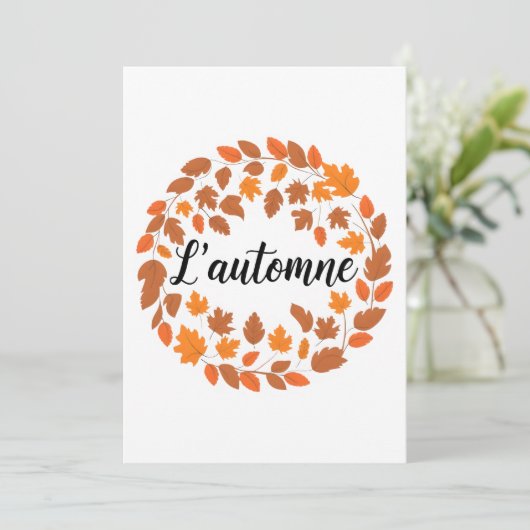 ロオートムー秋フランスのイラストレーション秋シーズン シーズンカード (スタンド正面)